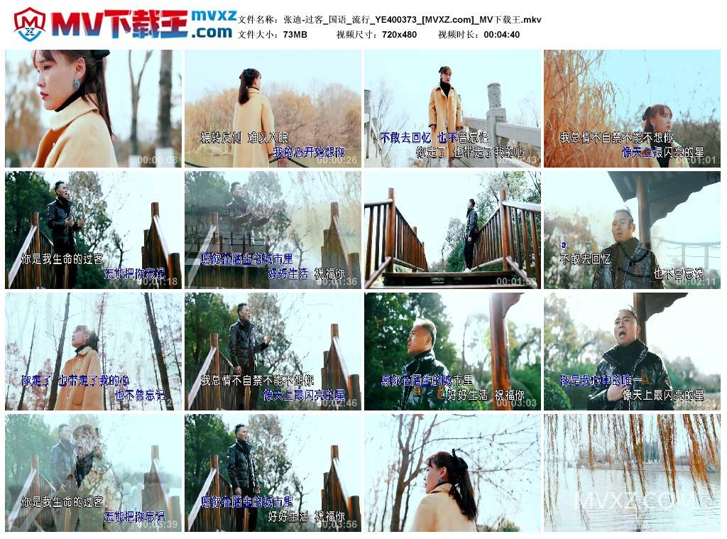 张迪-过客_国语_流行_YE400373